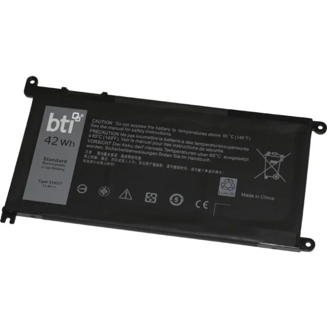 Battery Technology Inc. Battery Technology Inc. 51KD7-BTI laptop battery 11.4V 3684mAh 3-cell Li-Polymer — product photo