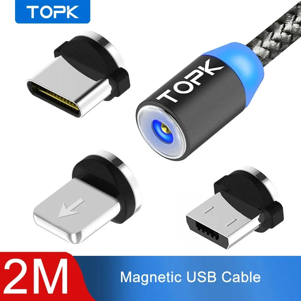 Defendwe Defendwe AM17 2m Magnetic USB Cable Micro USB to USB A 5V 2.4A — product photo