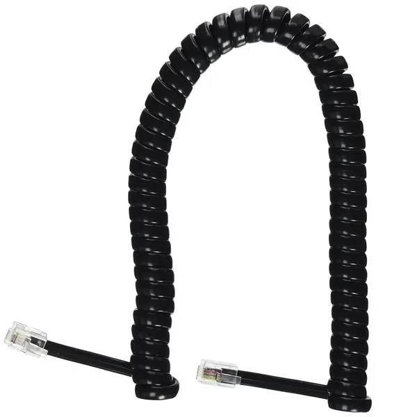 Cablesys Cablesys ICC-ICHC406FBK 6 ft black handset cord — product photo