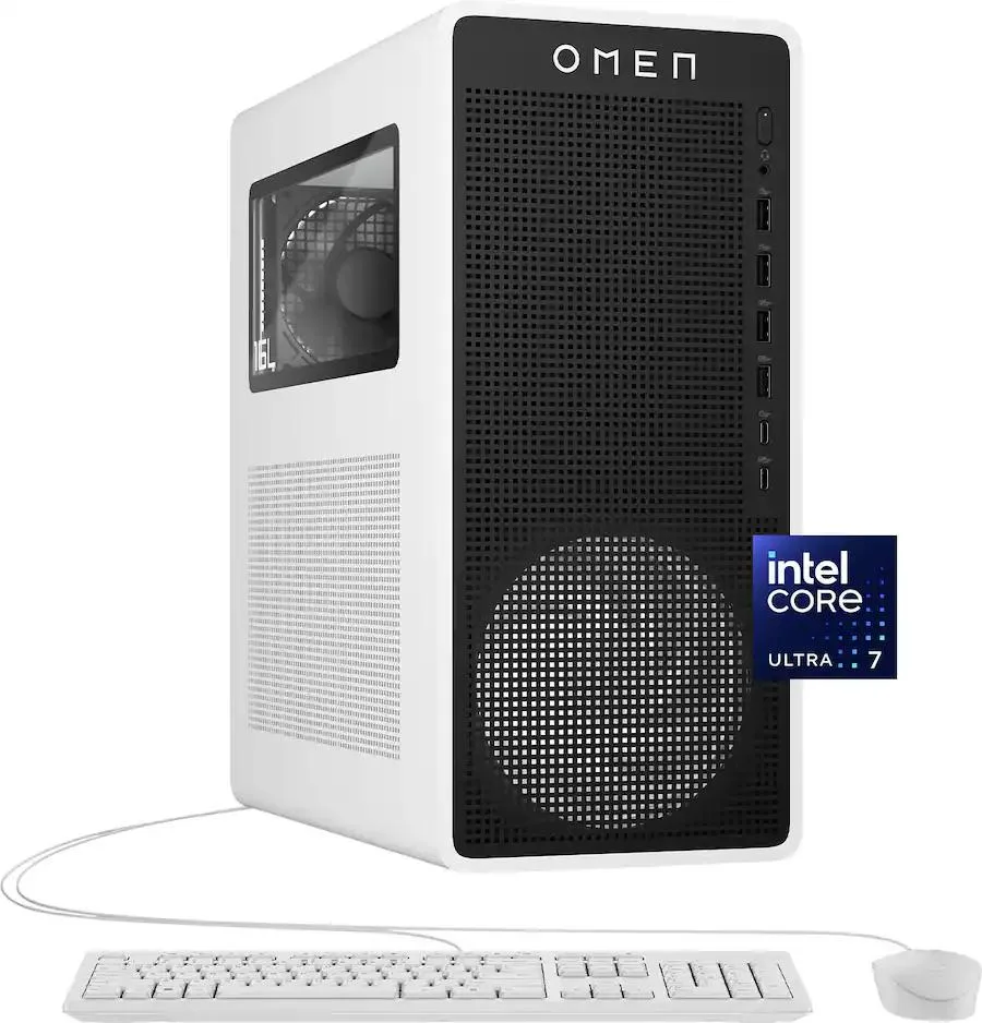 HP HP OMEN 16L Gaming Desktop Core Ultra 7 265F RTX 5060 Ti 16GB 1TB Panda Metal — product photo