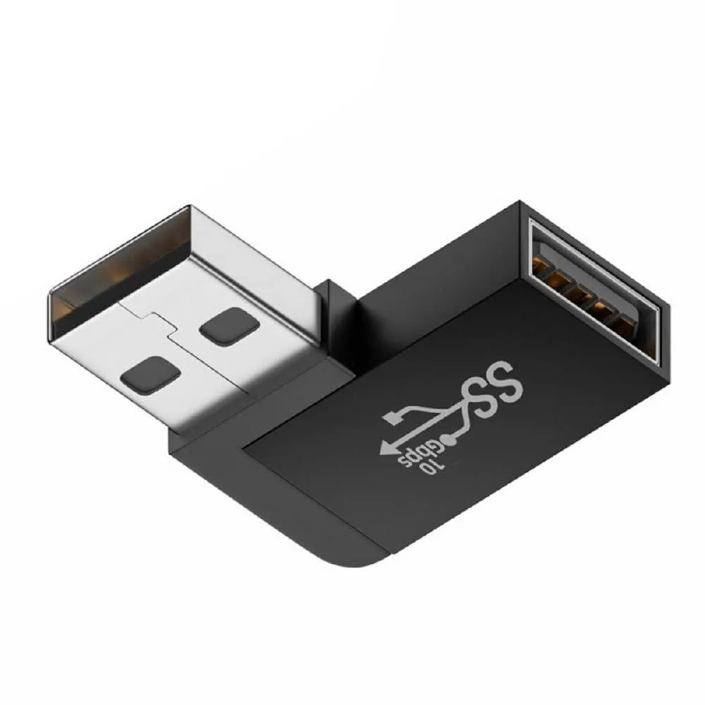 LORDWORLD LORDWORLD 90 Degree Left Angled USB 3.0 Male to Female Adapter 10Gbps — product photo