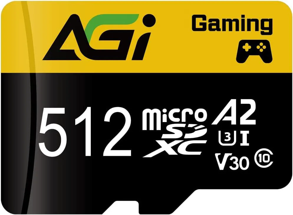 AGI AGI TF138 512GB MicroSDXC Memory Card C10 U3 V30 A2 98/70 MBs — product photo