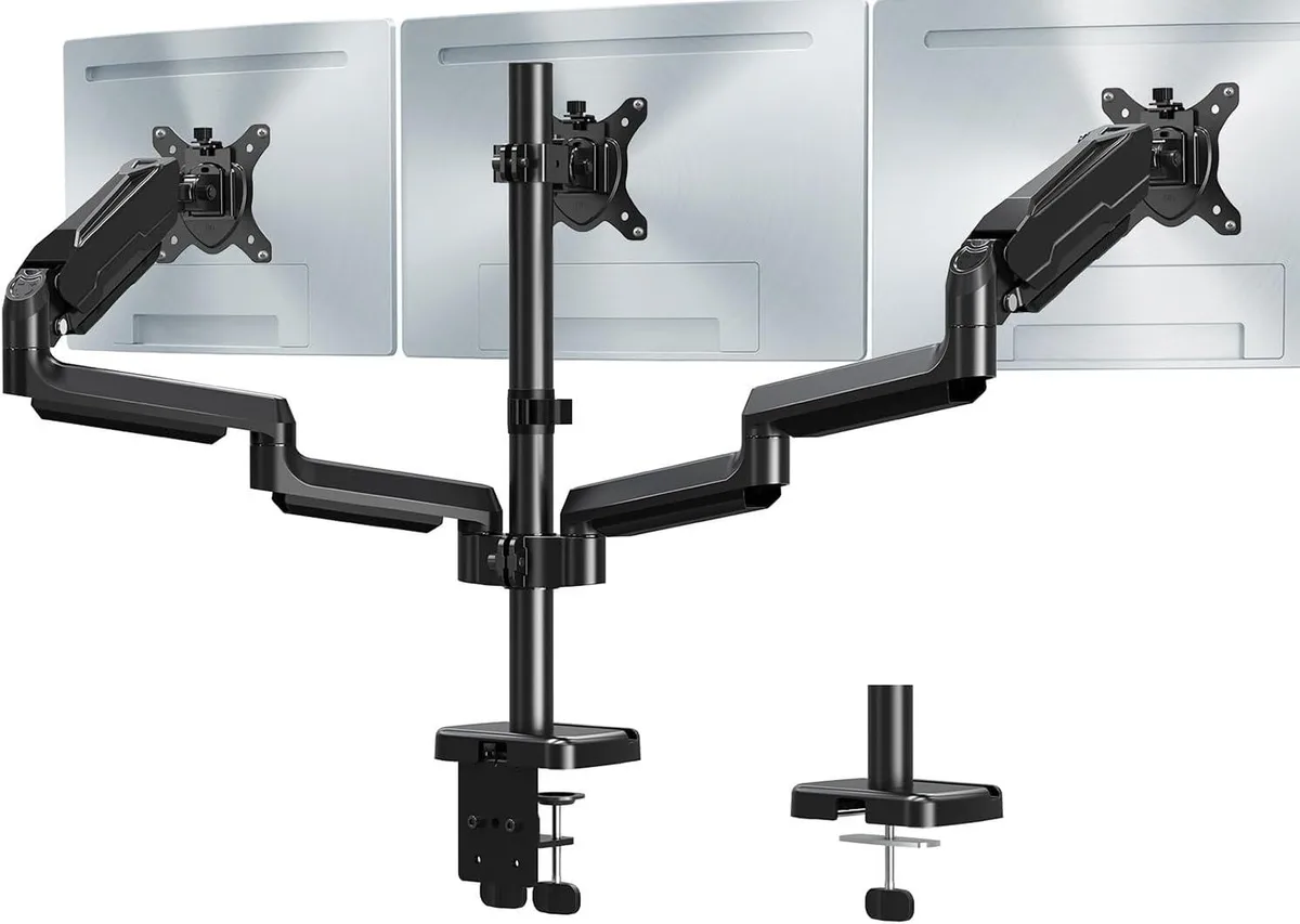 PISKEKAT PISKEKAT Triple Monitor Mount 13-32" 4.4-17.6 lbs VESA 75x75 100x100 Black — product photo