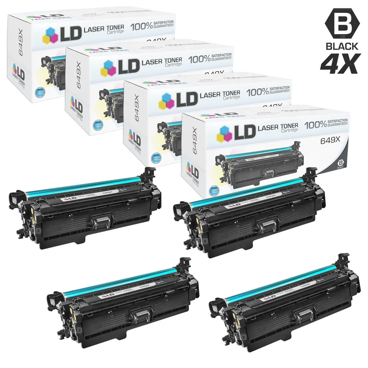 LD Products LD Products CE260X (HP 649X) Black Toner Cartridge 4 Pack — product photo