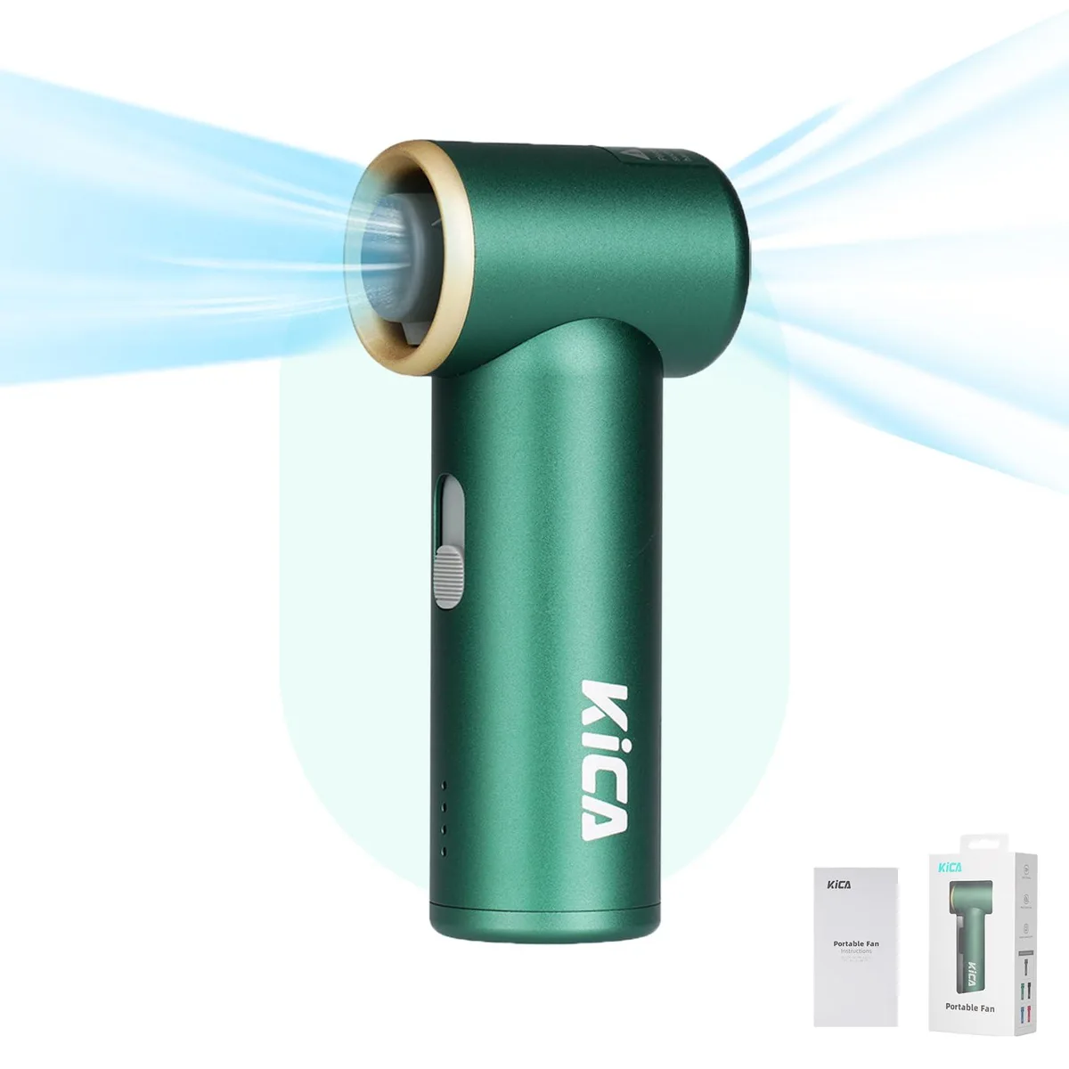  Jetfan Mini Handheld Portable Turbo Fan Green 13Hrs 36000 rpm — product photo