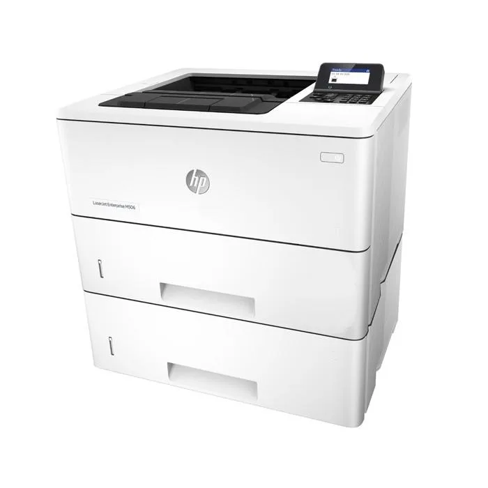 HPE HPE LaserJet Enterprise M506TN mono laser printer with extra paper feeder, 45 ppm, 1200 sheets — product photo