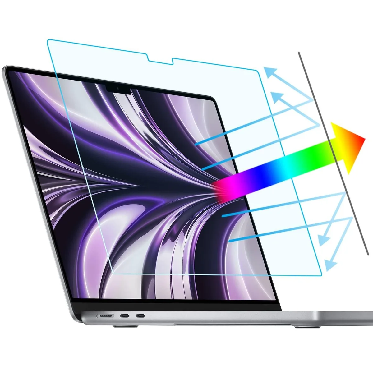 ARENTI ARENTI 2 Pack Blue Light Screen Protector MacBook Air 13.6 Inch 2022-2024 — product photo