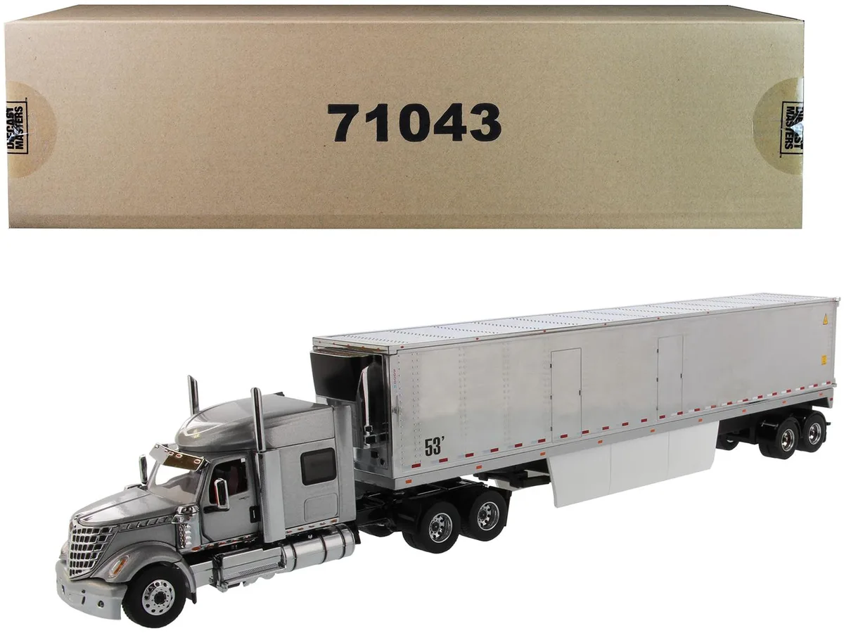 DieCast Masters DieCast Masters International LoneStar Sleeper Cab Silver 53' Reefer Chrome Van Trailer 1/50 hobby collectible — product photo