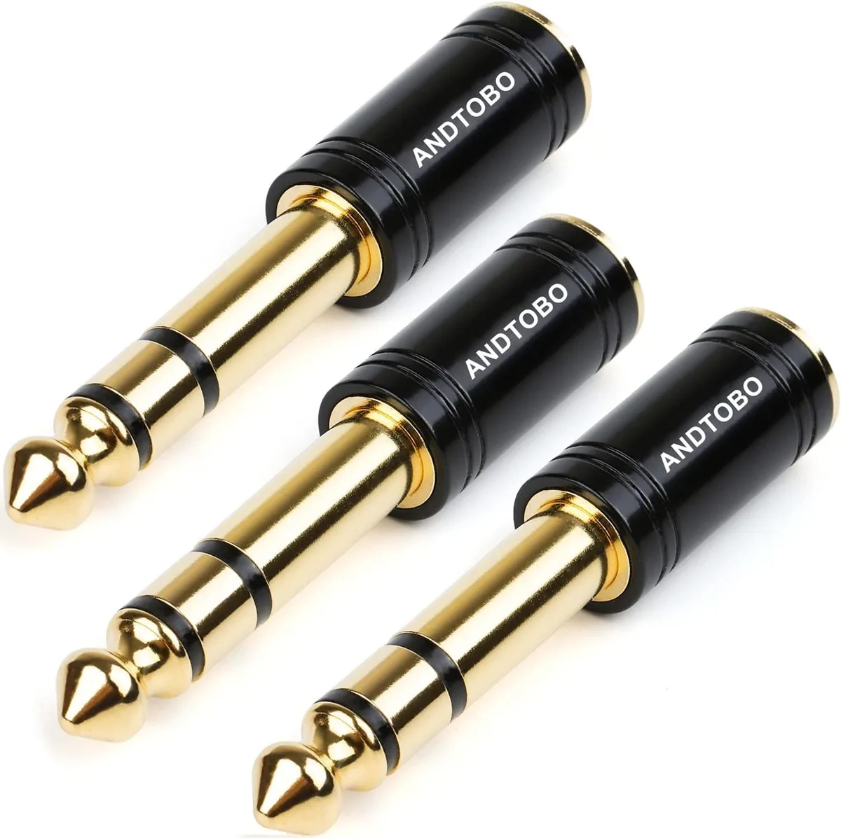 Boxwave Boxwave 6.35 mm Male to 3.5 mm Female Stereo Audio Adapter 3 Pack Black — product photo