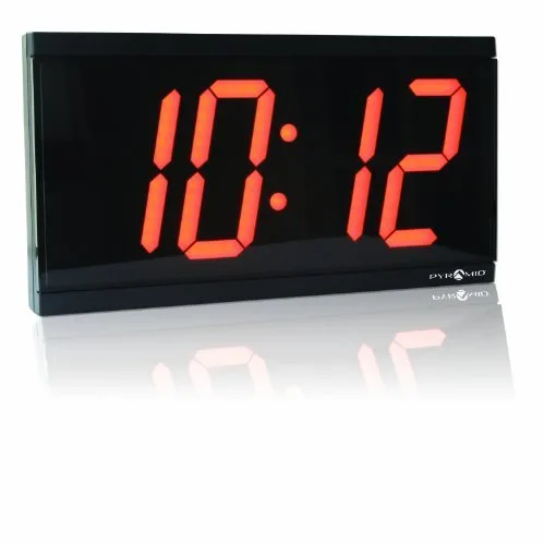 Pyramid Pyramid 9D44BR 4-Inch 4-Digit Red LED Wireless Digital Clock — product photo