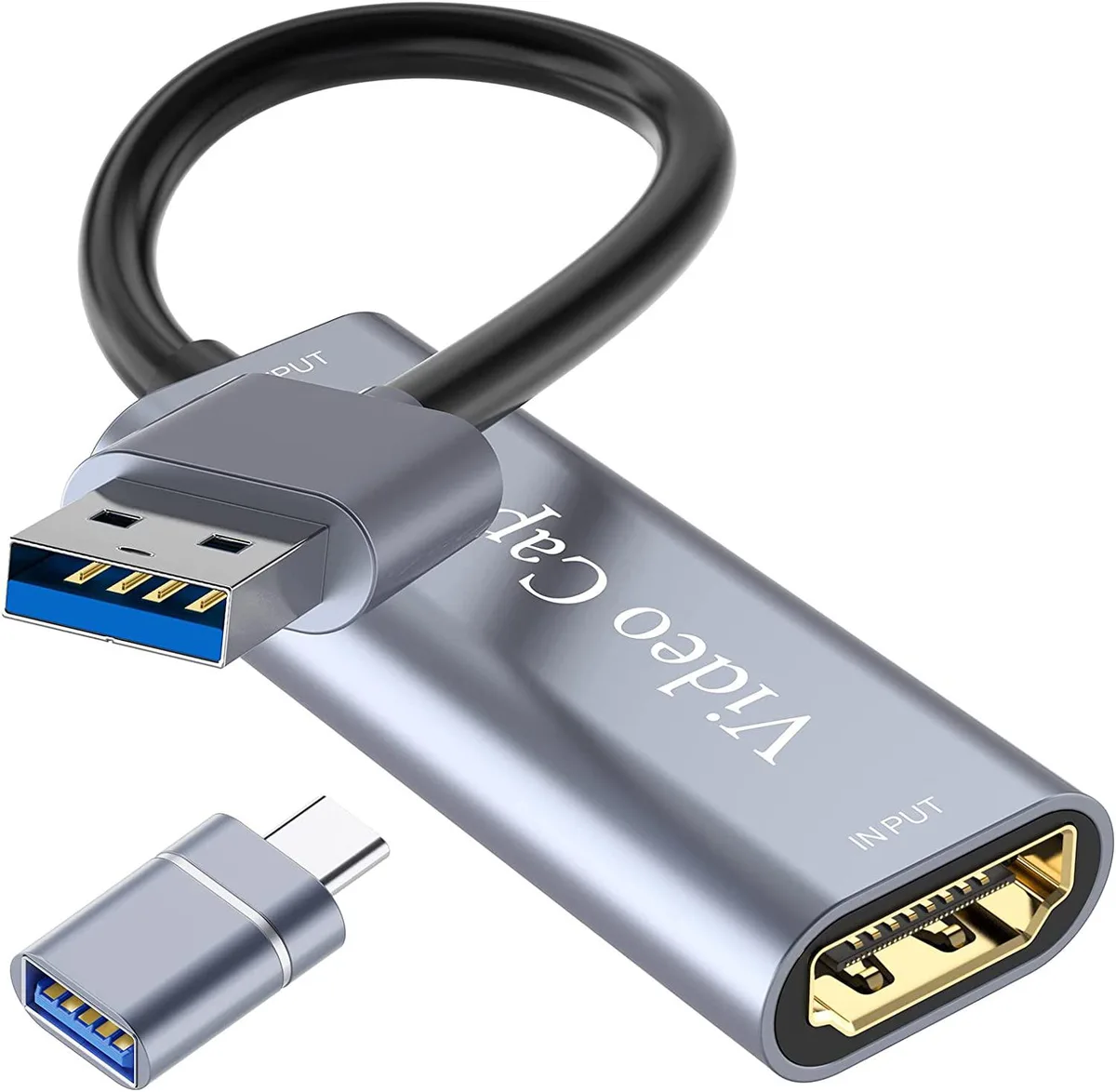 Silver rectangular capture device with HDMI and USB 3.0 ports