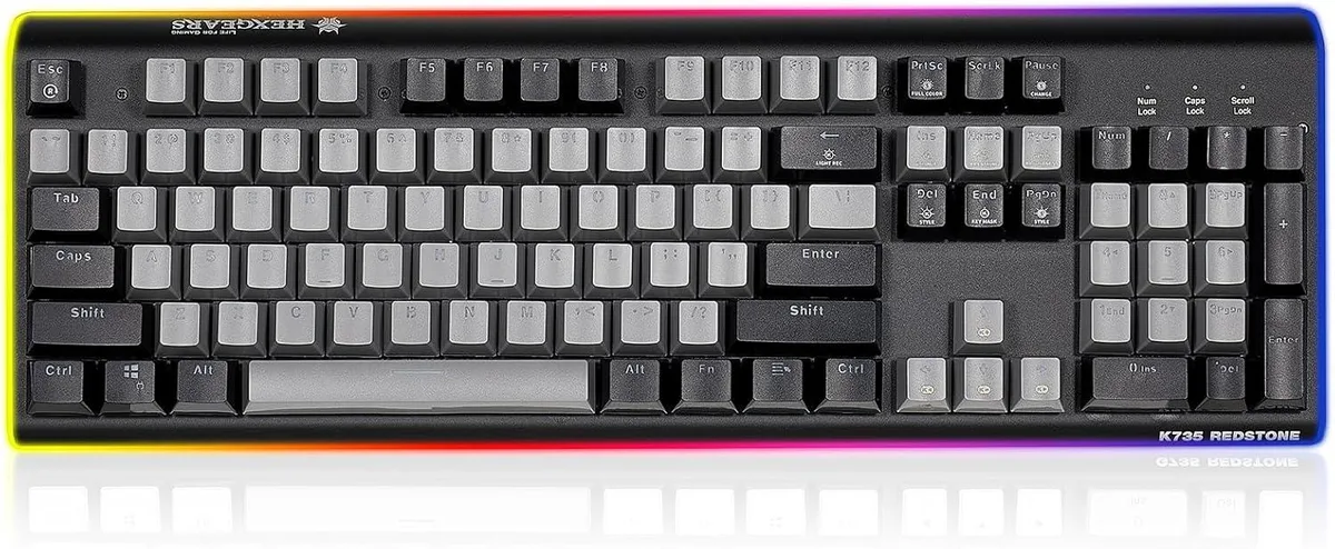 usbroway usbroway GK735 Full-Size Mechanical Gaming Keyboard Linear Switch Gray-Black — product photo