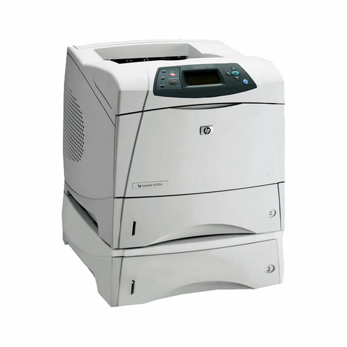 HPE HPE LaserJet 4350DTN Duplex Network Monochrome Laser Printer Extra Paper Feeder Toner Bundle — product photo