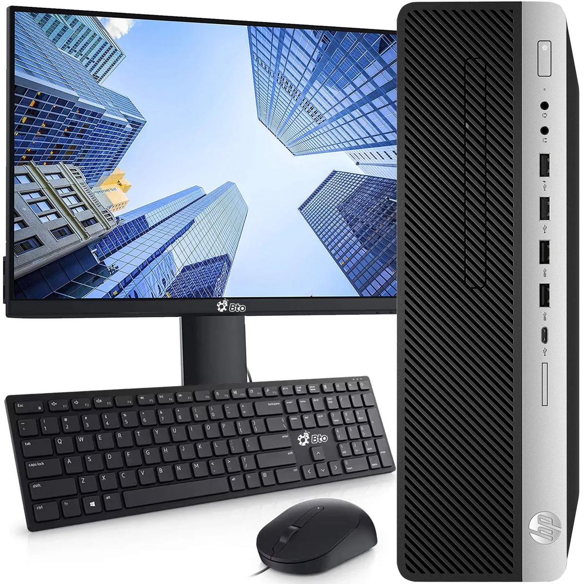 HP HP G3 SFF desktop PC i7-6700 16GB 2TB 24" monitor Win 10 Pro — product photo
