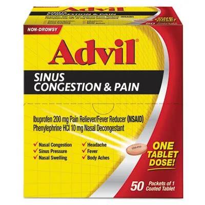 Acme United Acme United 019901 Advil Sinus Congestion and Pain Relief 50/Box — product photo