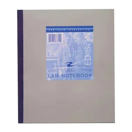 Roaring Spring lab notebook, gray printed board cover, 9-1/4 by 11 inches