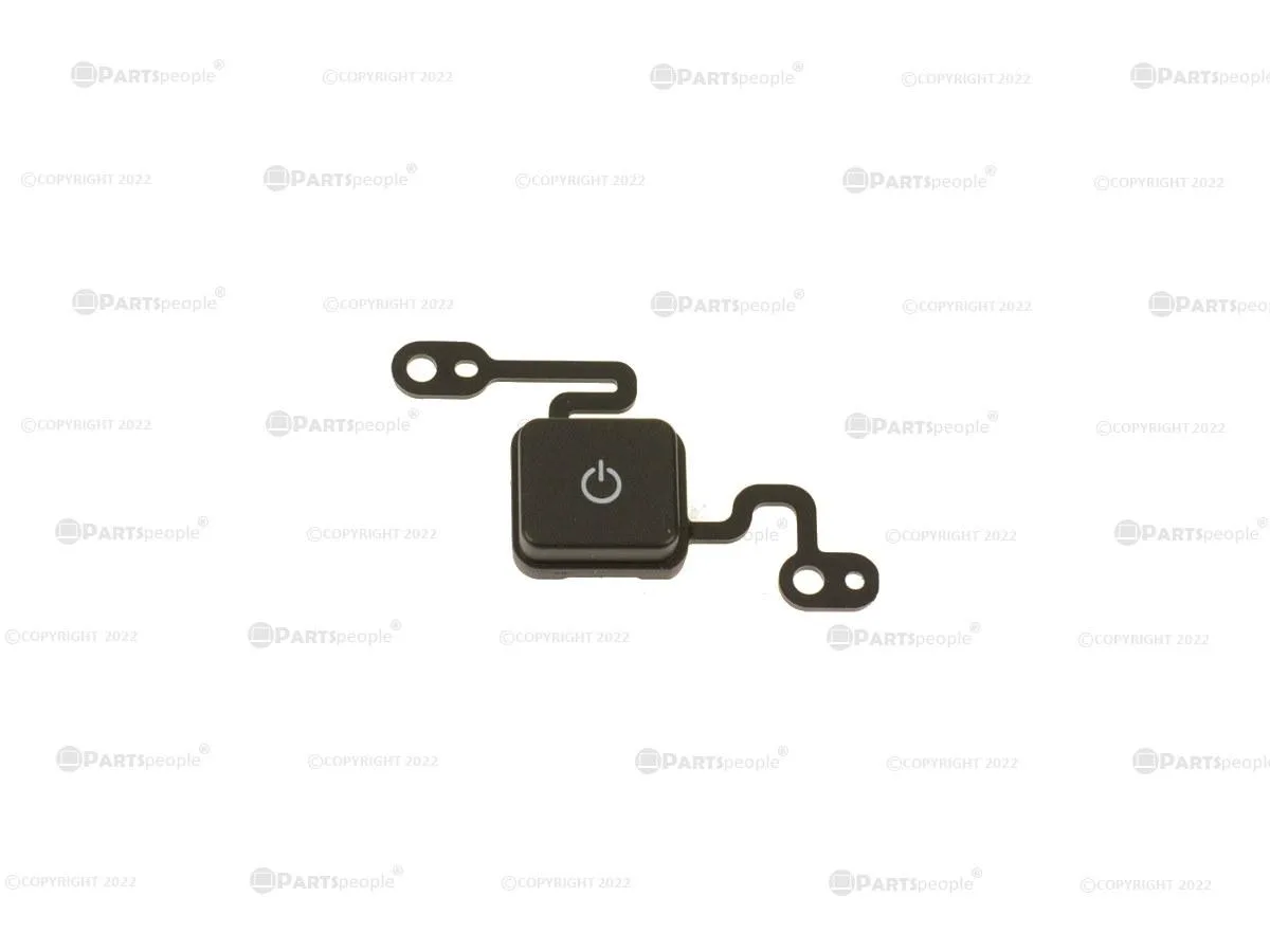 Small rectangular black plastic power button cap for Dell Latitude 7410