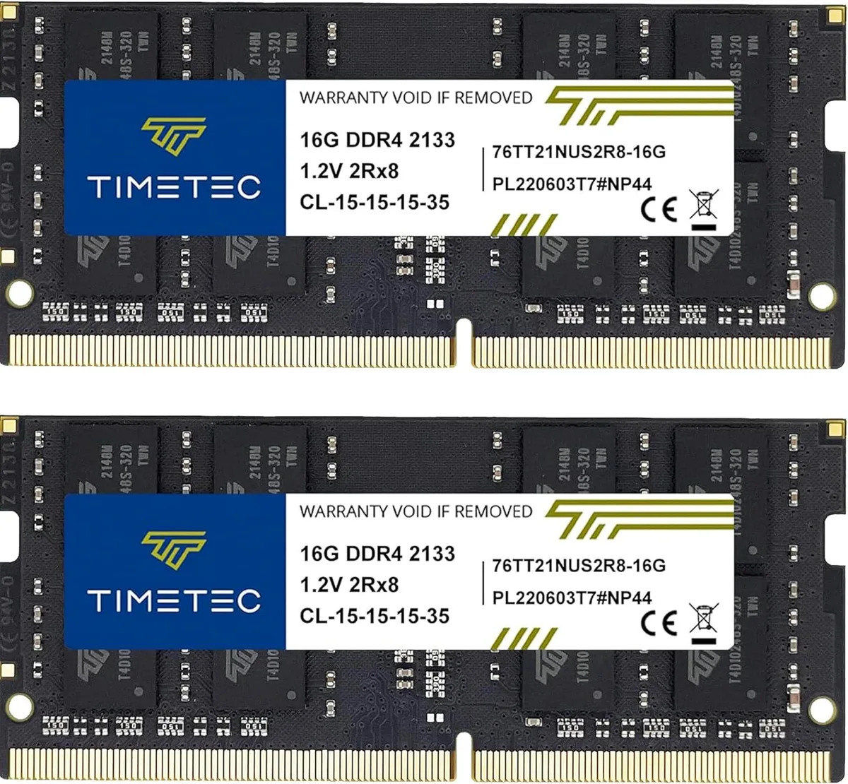 Timetec Timetec 32GB (2x16GB) DDR4 2133MHz CL15 SODIMM laptop RAM — product photo