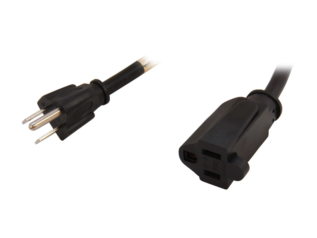 STARTECH STARTECH PAC101 12in Power Extension Cord NEMA 5-15R to 5-15P — product photo