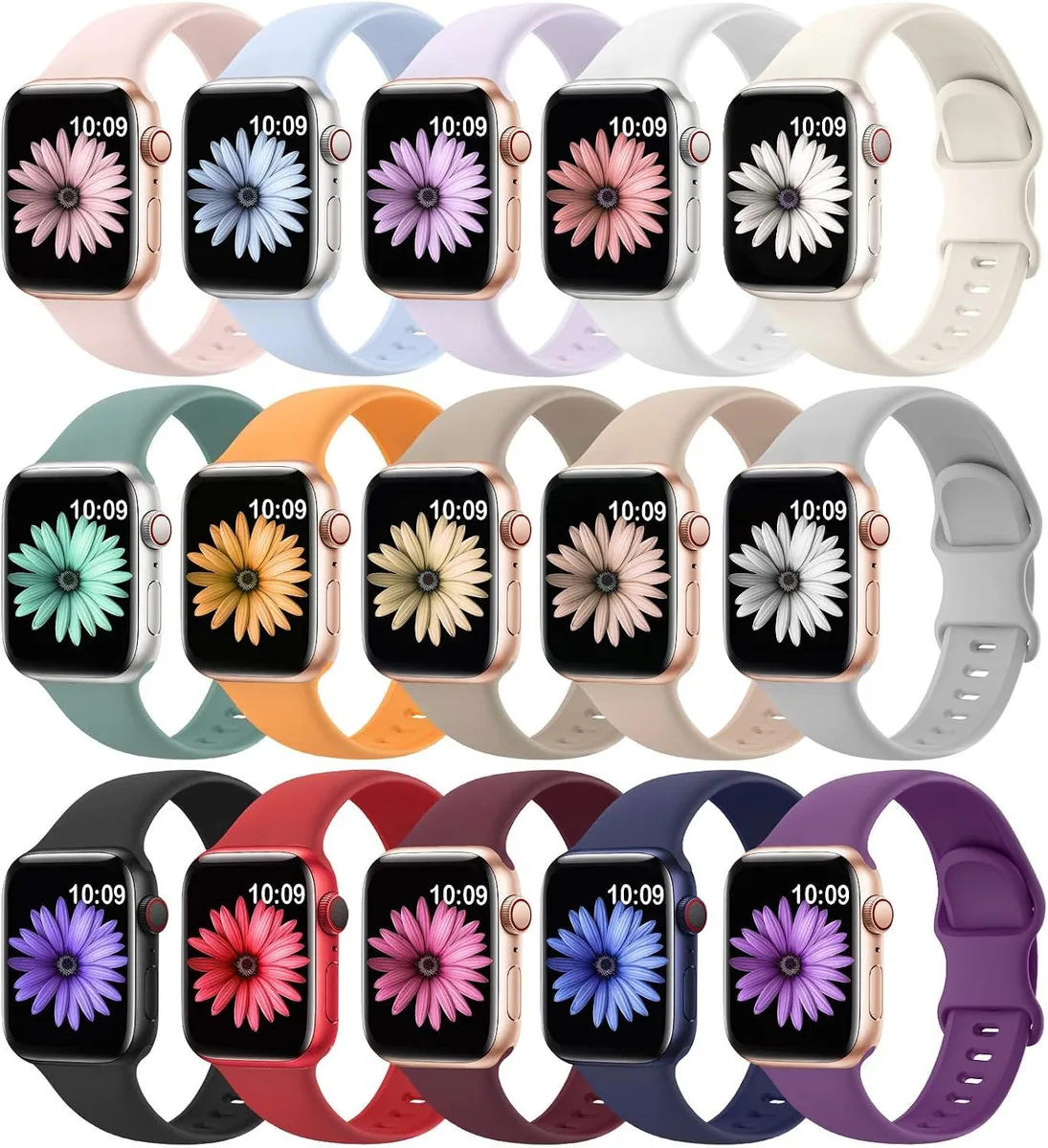 ETEIZU ETEIZU 15 Pack Silicone Watch Bands 38–49 mm accessory — product photo