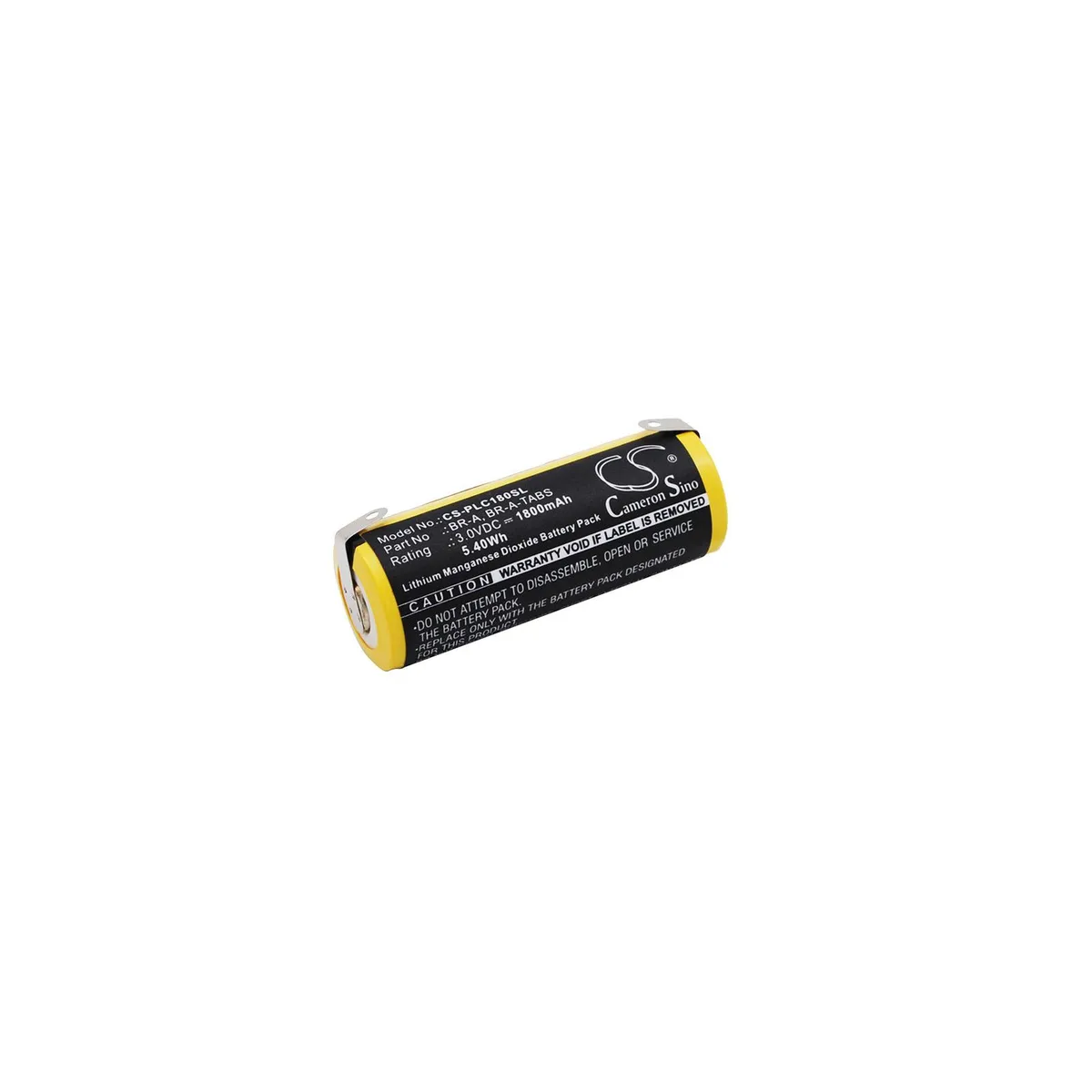 Cameron &amp; Co Cameron &amp; Co DS-CS-PLC180SL 3.0V 1800mAh Li-MnO2 Yellow — product photo