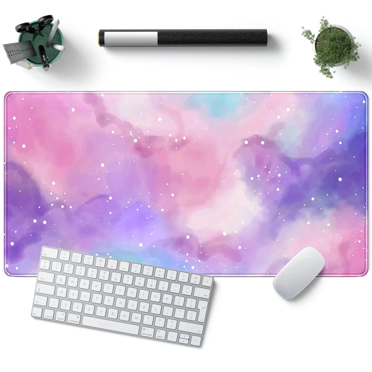  Keychron wkwww8899 Mouse Pad 31.5x15.8 B-pink Lucky Clouds — product photo