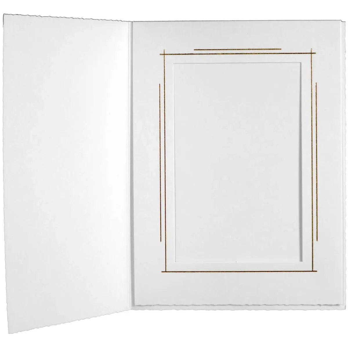 Tap Packaging Solutions Tap Packaging Solutions Whitehouse Folder Frame 5x7" Vertical White/Gold 25-Pack — product photo