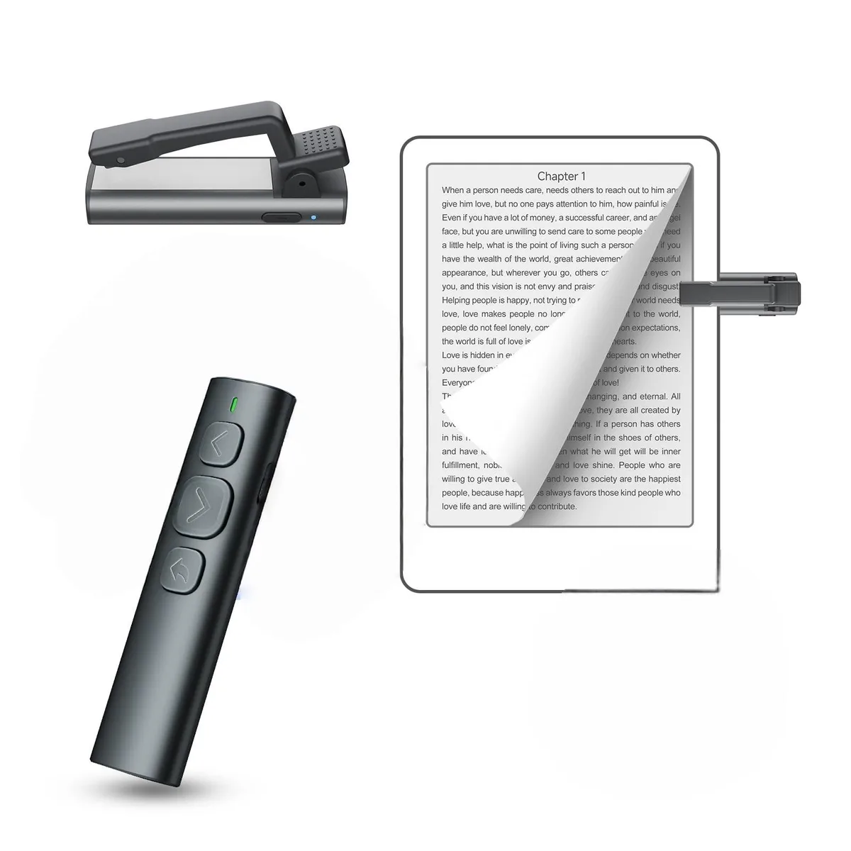  HANLINYUE E2CONTROL Page Turner Remote Black — product photo
