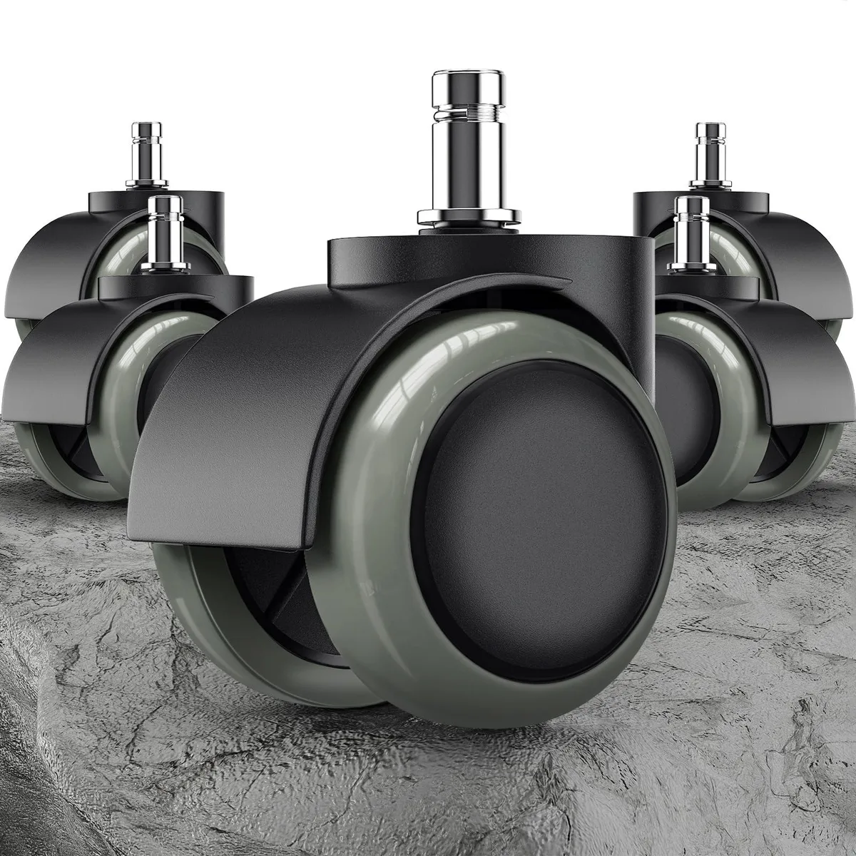  Metra OP019iK 10mm stem 2" PU casters set of 5 — product photo