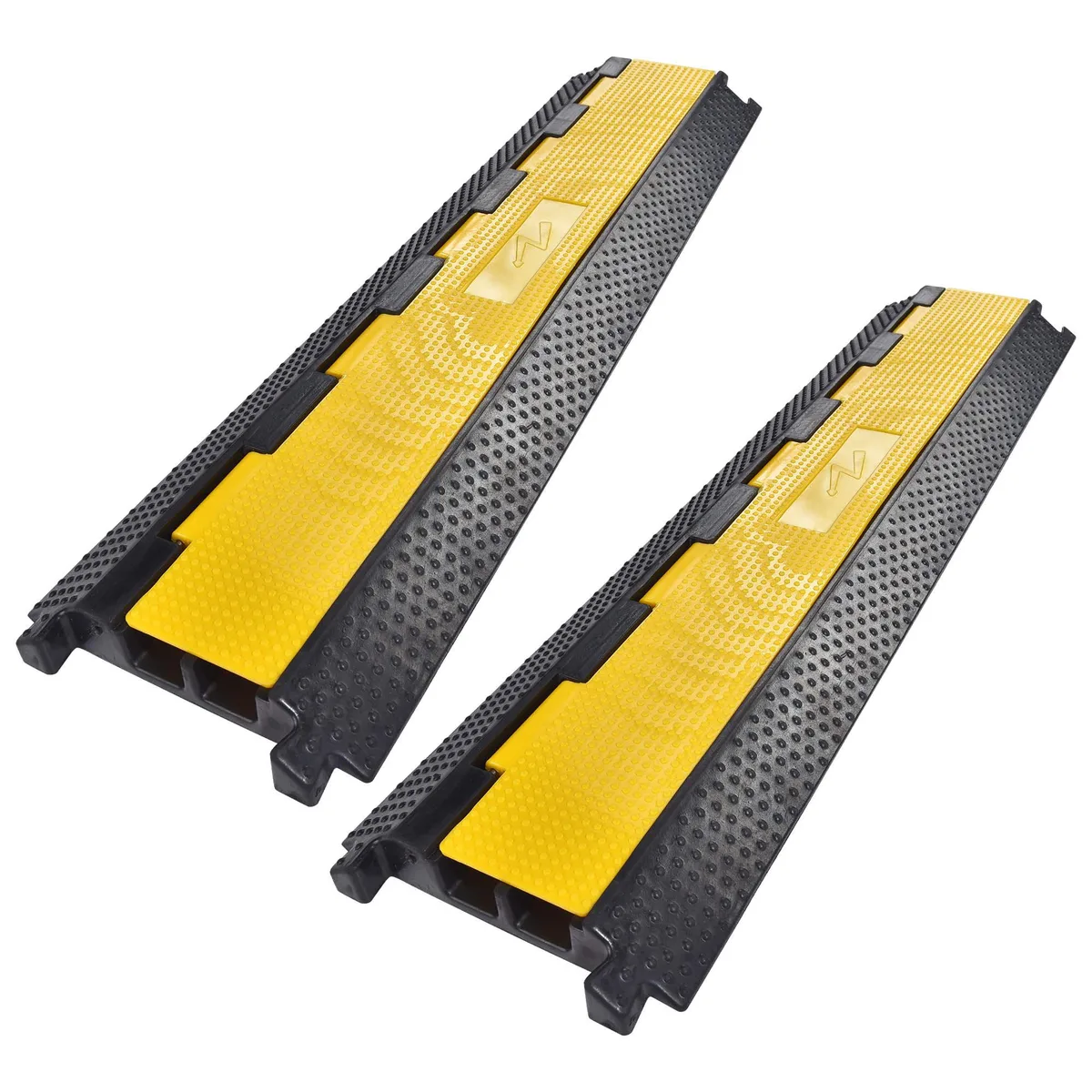 Yescom USA, Inc. Yescom USA, Inc. 2-Channel Cable Ramp Protector 22000 Lbs 2 Pack — product photo