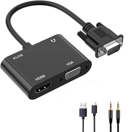 Redpepper Redpepper VGA to HDMI &amp; VGA Adapter 1080p 60Hz USB Powered 3.5mm Audio — product photo