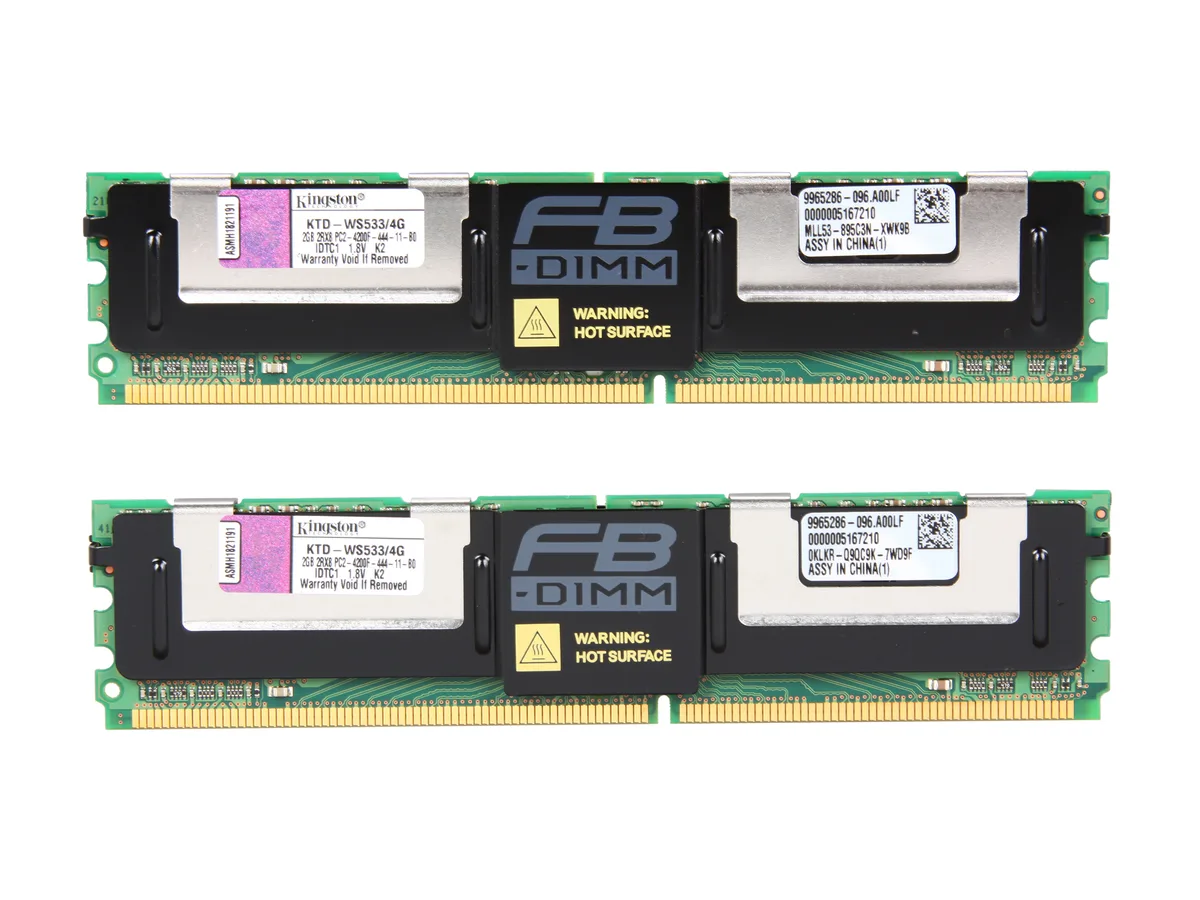 Kingston Technology Corp. Kingston Technology Corp. KTD-WS533/4G 4GB (2 x 2GB) DDR2 533 memory upgrade — product photo