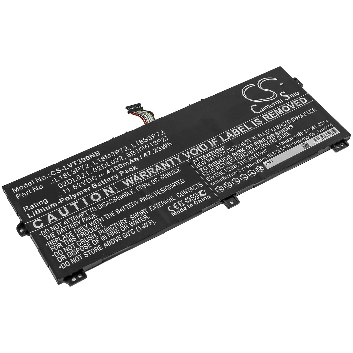 Cameron & Co Cameron & Co DS-CS-LVT390NB laptop battery 4.1 Ah — product photo