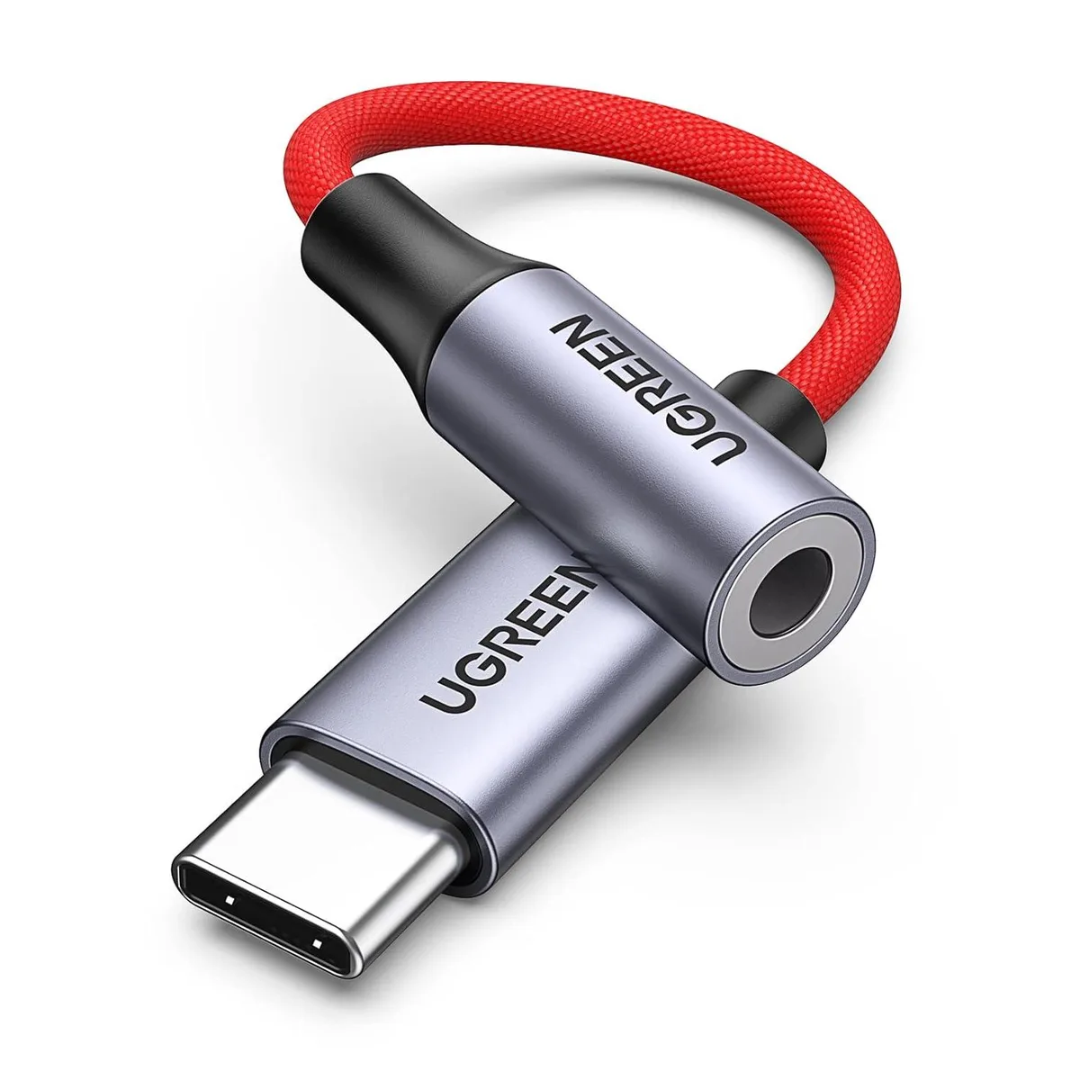 Ugreen 80154 USB-C to 3.5mm Audio Adapter Red 10cm — product photo