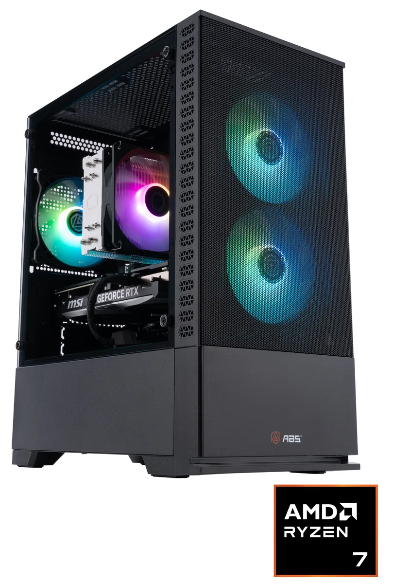 ABS ABS CR7700X4070S3 gaming PC Ryzen 7 7700X RTX 4070 SUPER 32GB DDR5 1TB — product photo