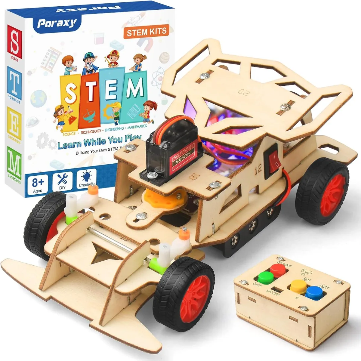 usbroway usbroway STEM RC Car Wooden 3D Puzzle Kit Ages 10-14 — product photo