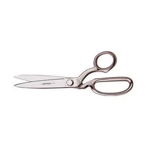 Heritage GP212LR bent trimmer scissors with large lower ring, chrome finish, 12-inch overall
