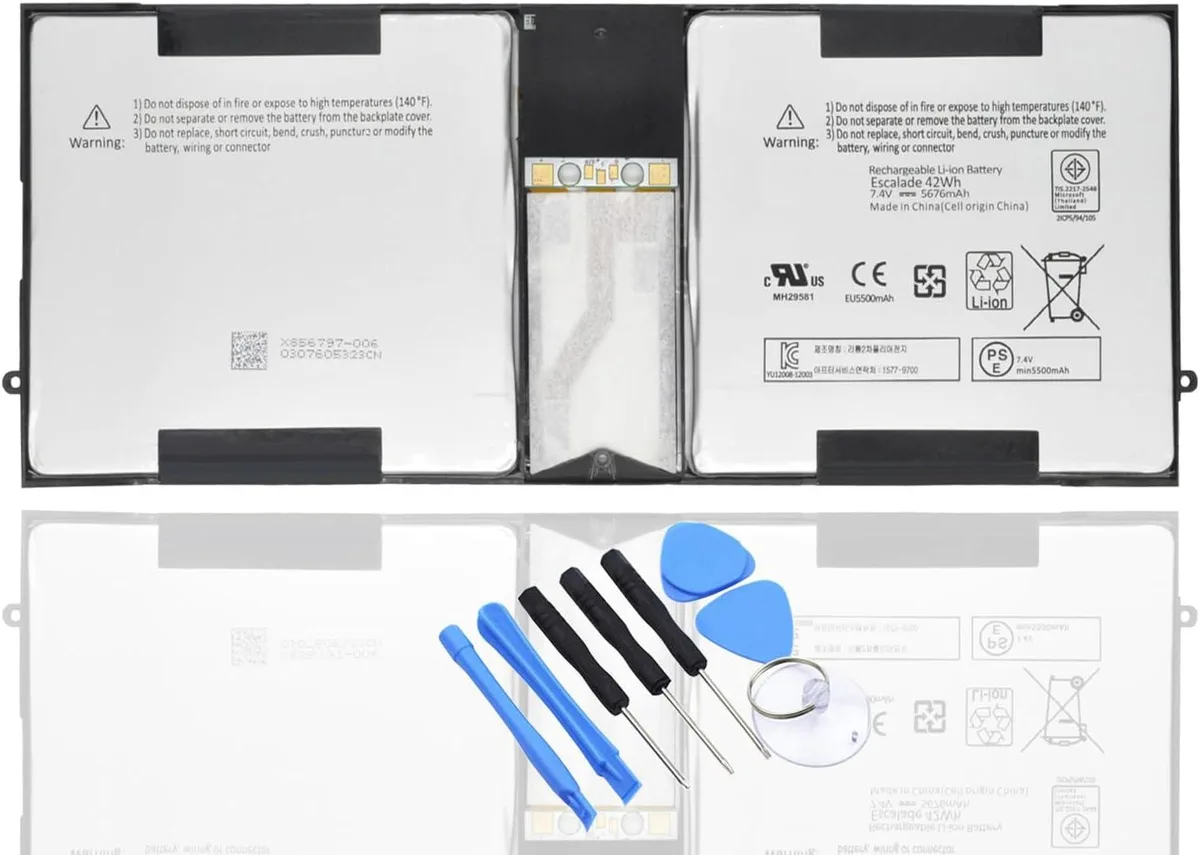 NShi NShi P21GU9 laptop battery for Microsoft Surface Pro 1 1514, Surface Pro 2 1601 10.6" 7.4V 42Wh 5676mAh — product photo