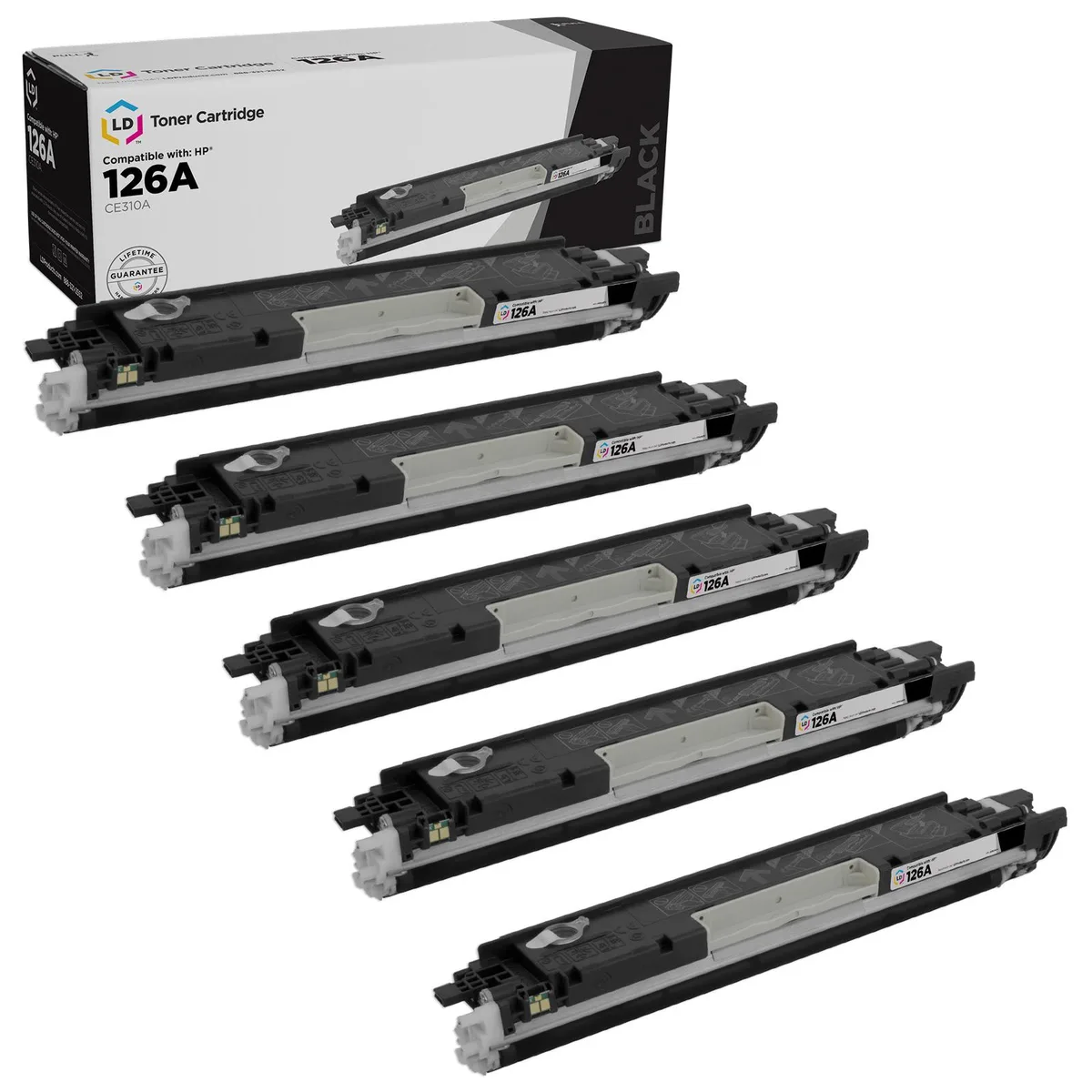 LD Products LD Products Remanufactured Toner Cartridge HP 126A CE310A Black 5-Pack — product photo