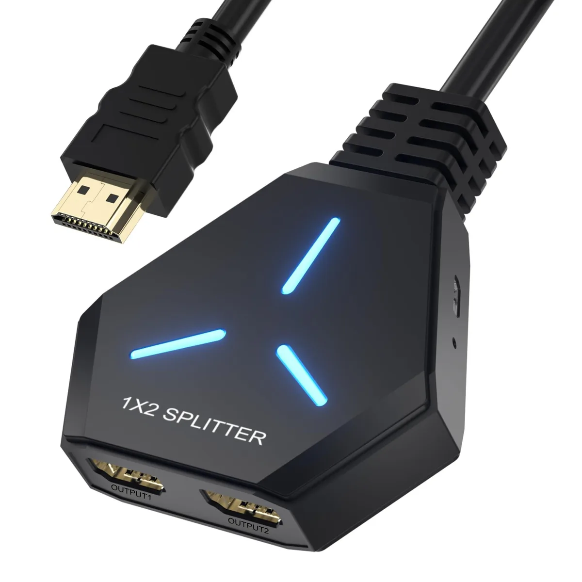 WRIARICH WRIARICH HS-001-1 DisplayPort Splitter 1×2 4K@30Hz Black — product photo