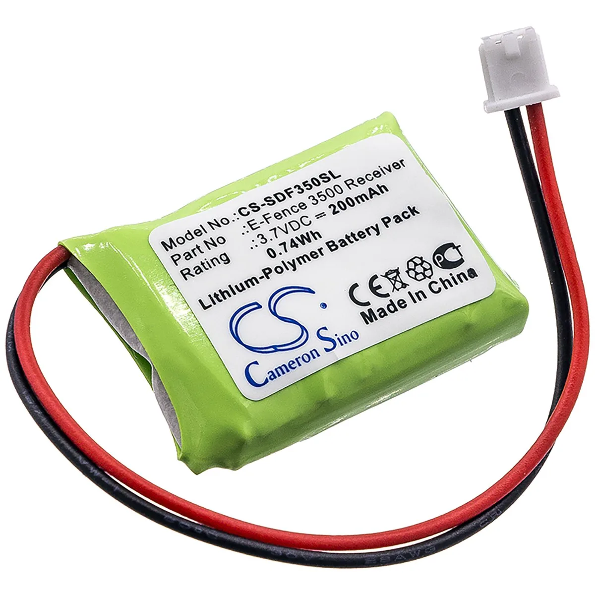 Cameron &amp; Co Cameron &amp; Co DS-CS-SDF350SL Standard Battery 200mAh 3.7V Li-Polymer Black — product photo