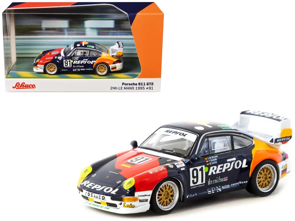 Schuco Schuco Porsche 911 GT2 #91 1995 Le Mans Collab64 1/64 hobby collectible — product photo