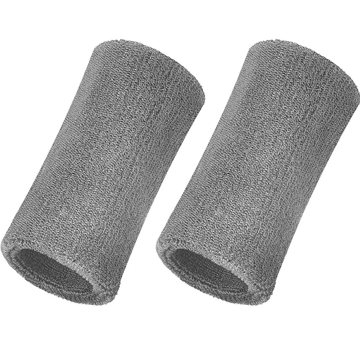  WILLBOND 43224-12160 Wrist Sweatbands 2 Pack 6 Inch Grey — product photo