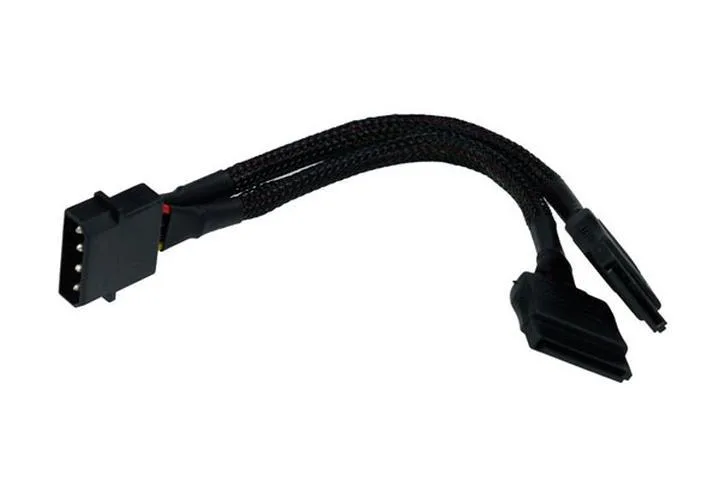 Phobya Phobya 4-Pin Molex to 2x SATA Power Splitter Cable 15cm Black — product photo