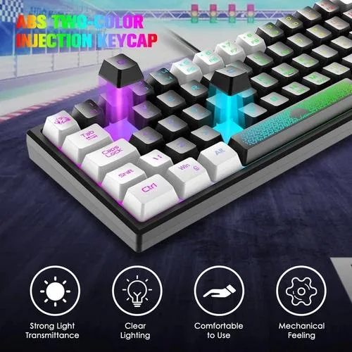  Redragon K61 62-key wired gaming keyboard UK layout — product photo