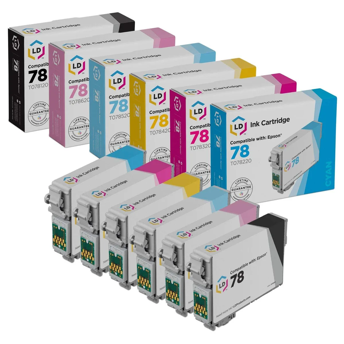 LD Products LD Products Epson 78 Compatible Ink Cartridge 6-Pack — product photo