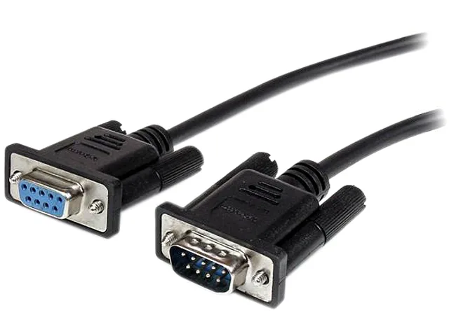 STARTECH STARTECH MXT1001MBK 1m Black DB9 Male-Female Serial Cable — product photo