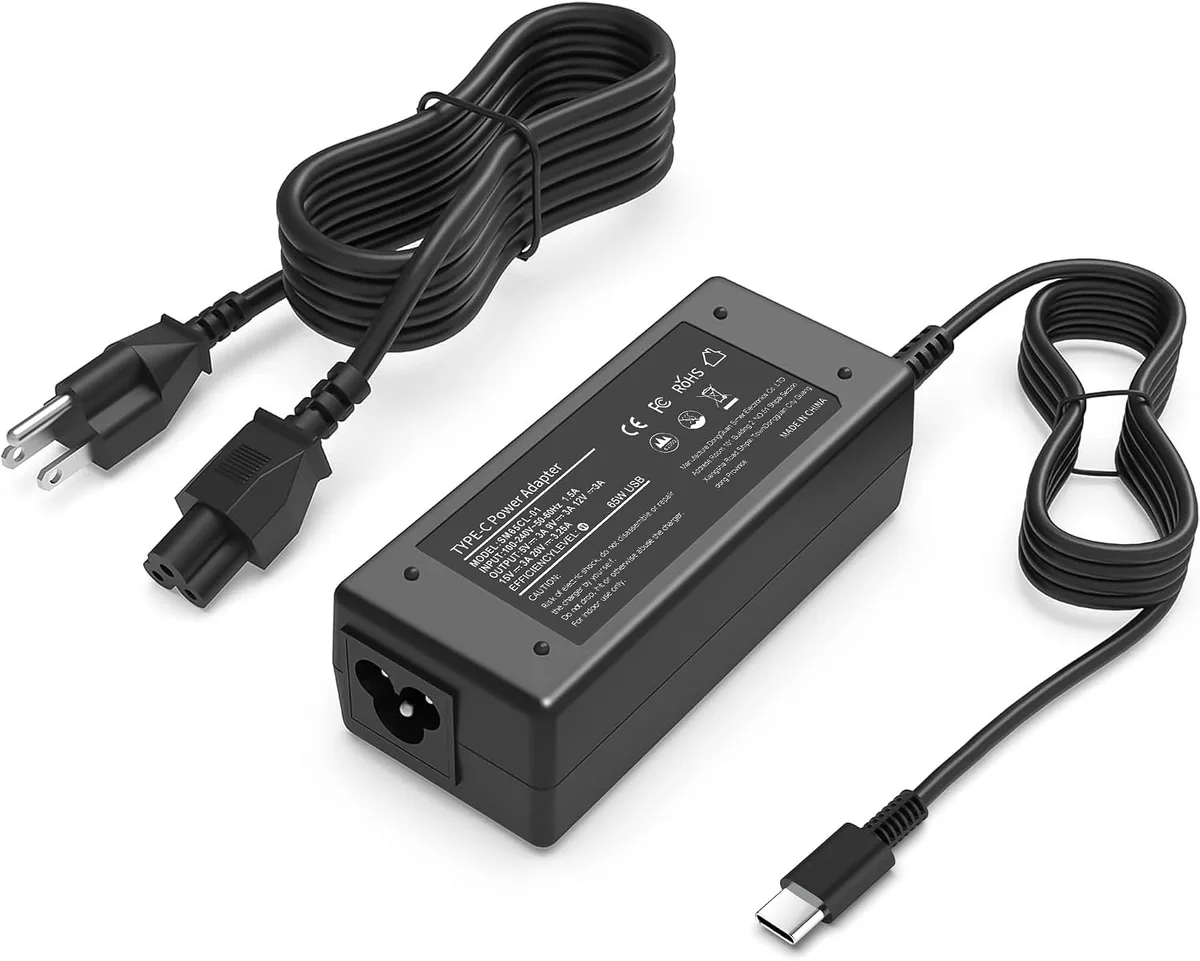 Kenuco Kenuco 65W 45W USB-C AC adapter for HP Chromebook fast charger school — product photo
