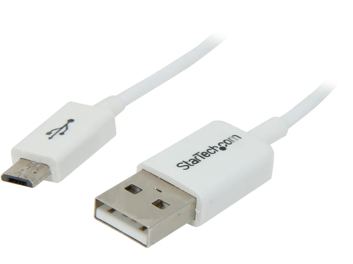 STARTECH STARTECH USBPAUB1MW 1m White Micro USB Cable USB 2.0 — product photo