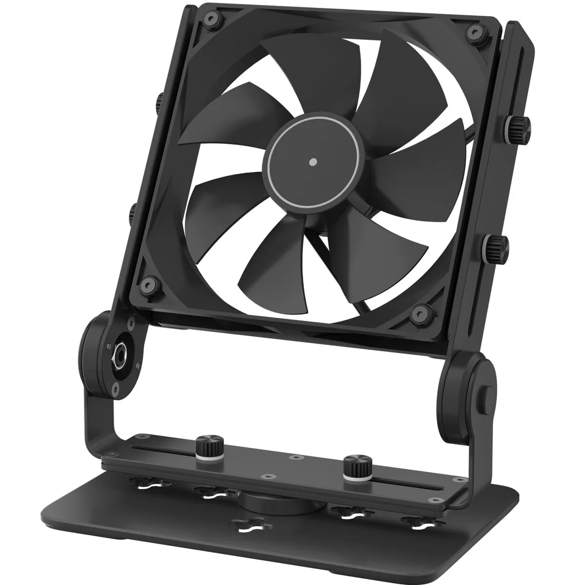 LORDWORLD LORDWORLD Aluminum Desk Fan Stand Mount Black 120 140 180mm — product photo